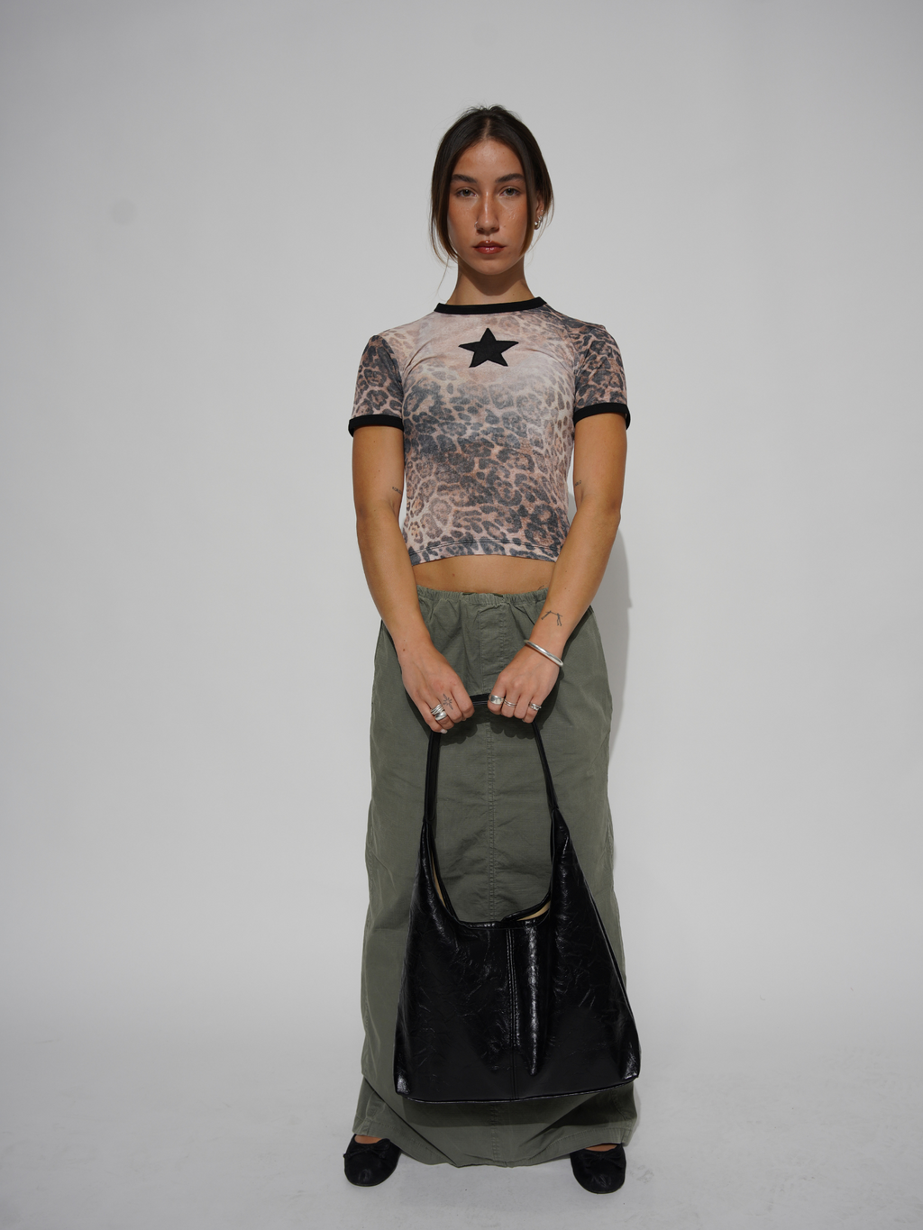 Sac fourre-tout en cuir vieilli au design vintage