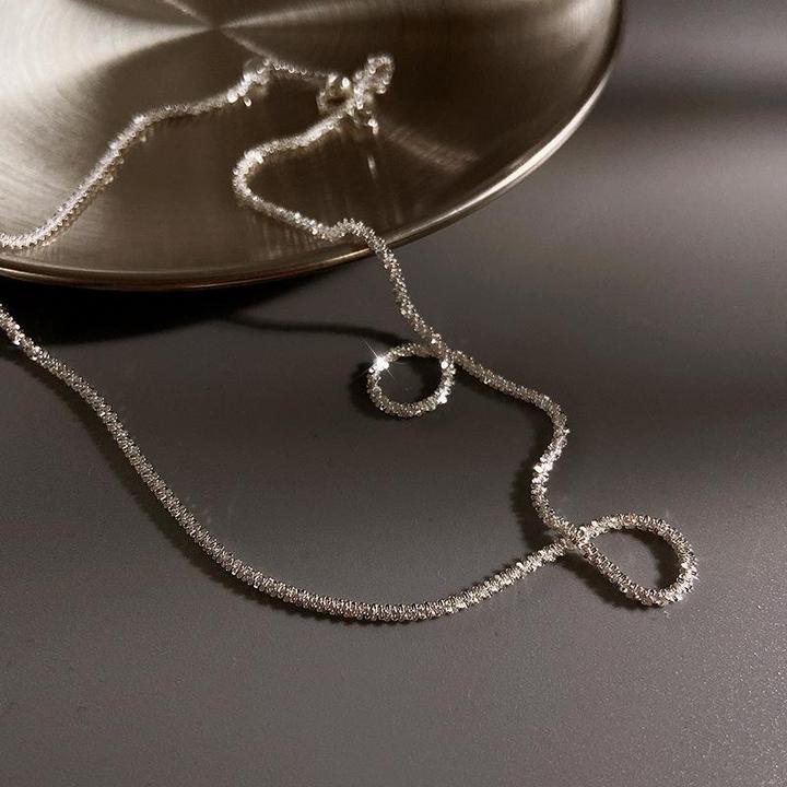 Collier Élégant en Argent à Double Chaîne pour Femmes - Design Étoilé