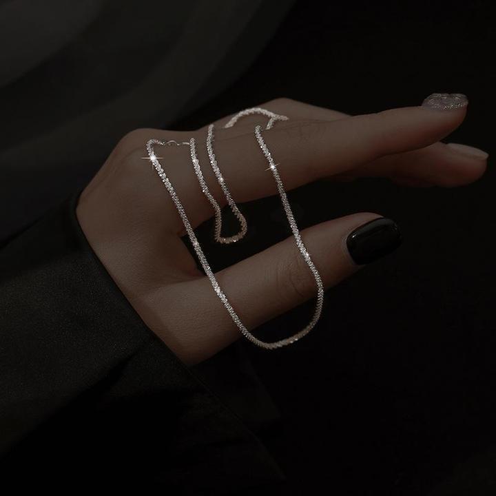 Collier Élégant en Argent à Double Chaîne pour Femmes - Design Étoilé