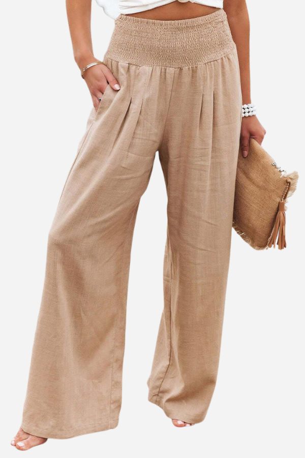 Pantalon Palazzo Élastique Chic pour Femme