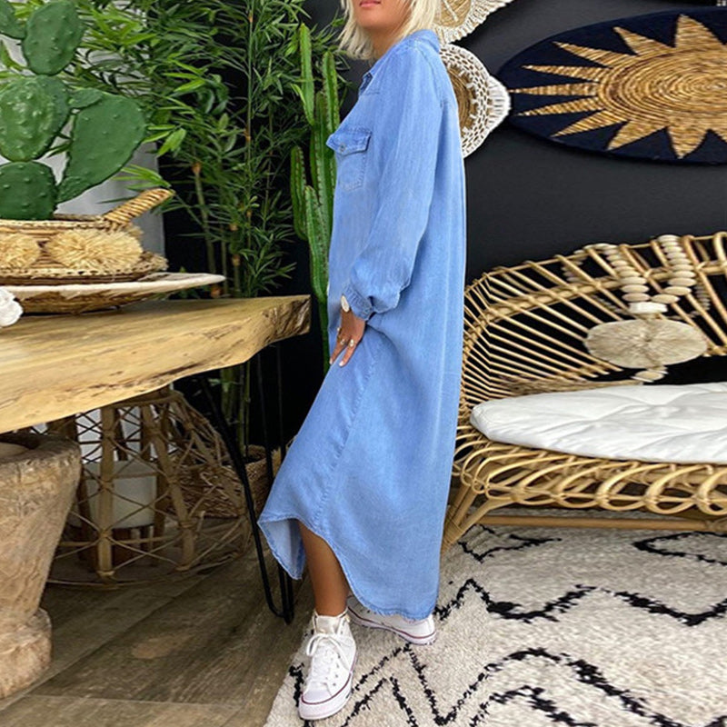 Chic Robe en Denim Douillet