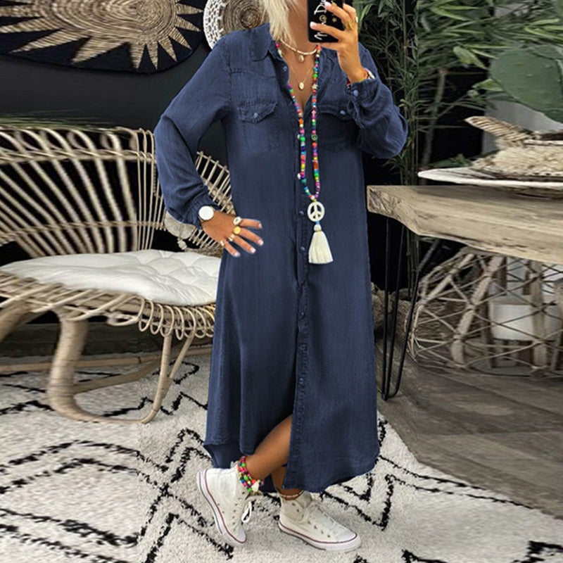 Chic Robe en Denim Douillet