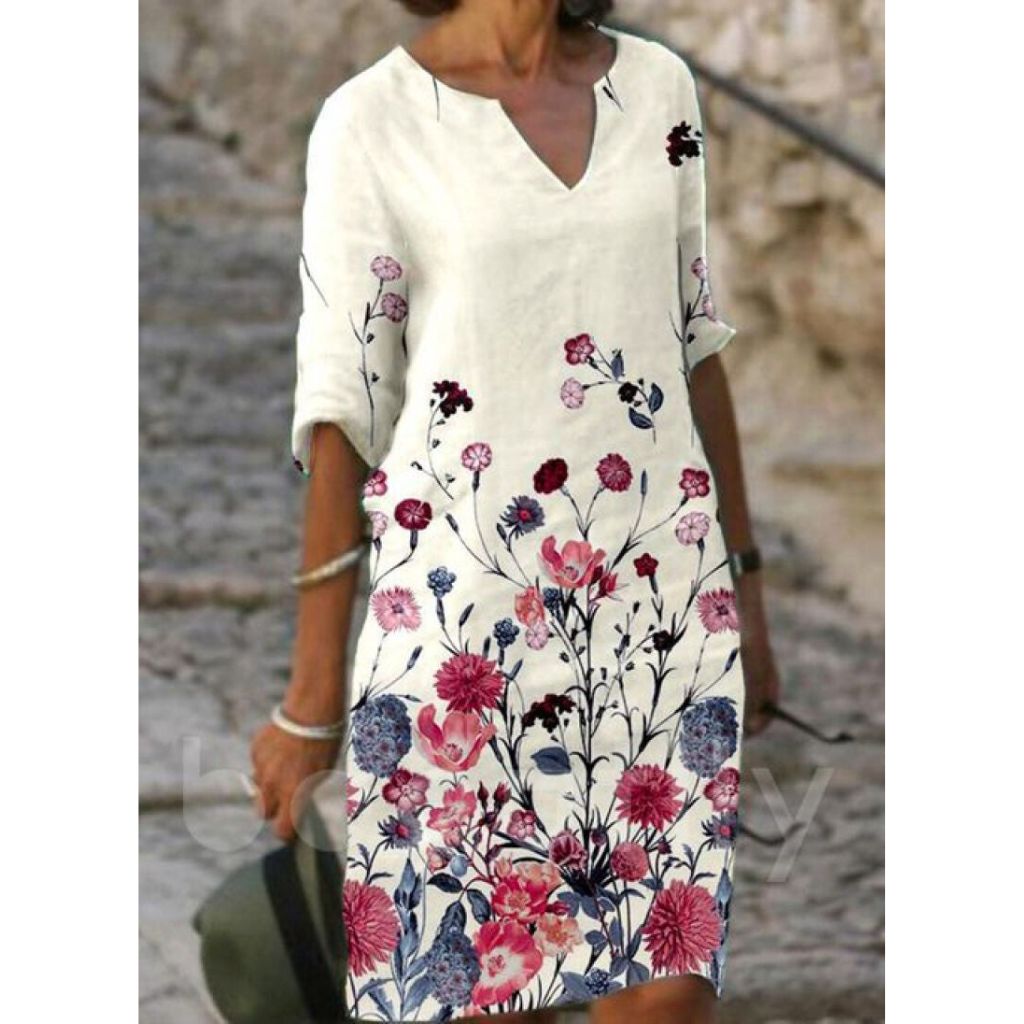 Élégante Robe à Imprimé Floral