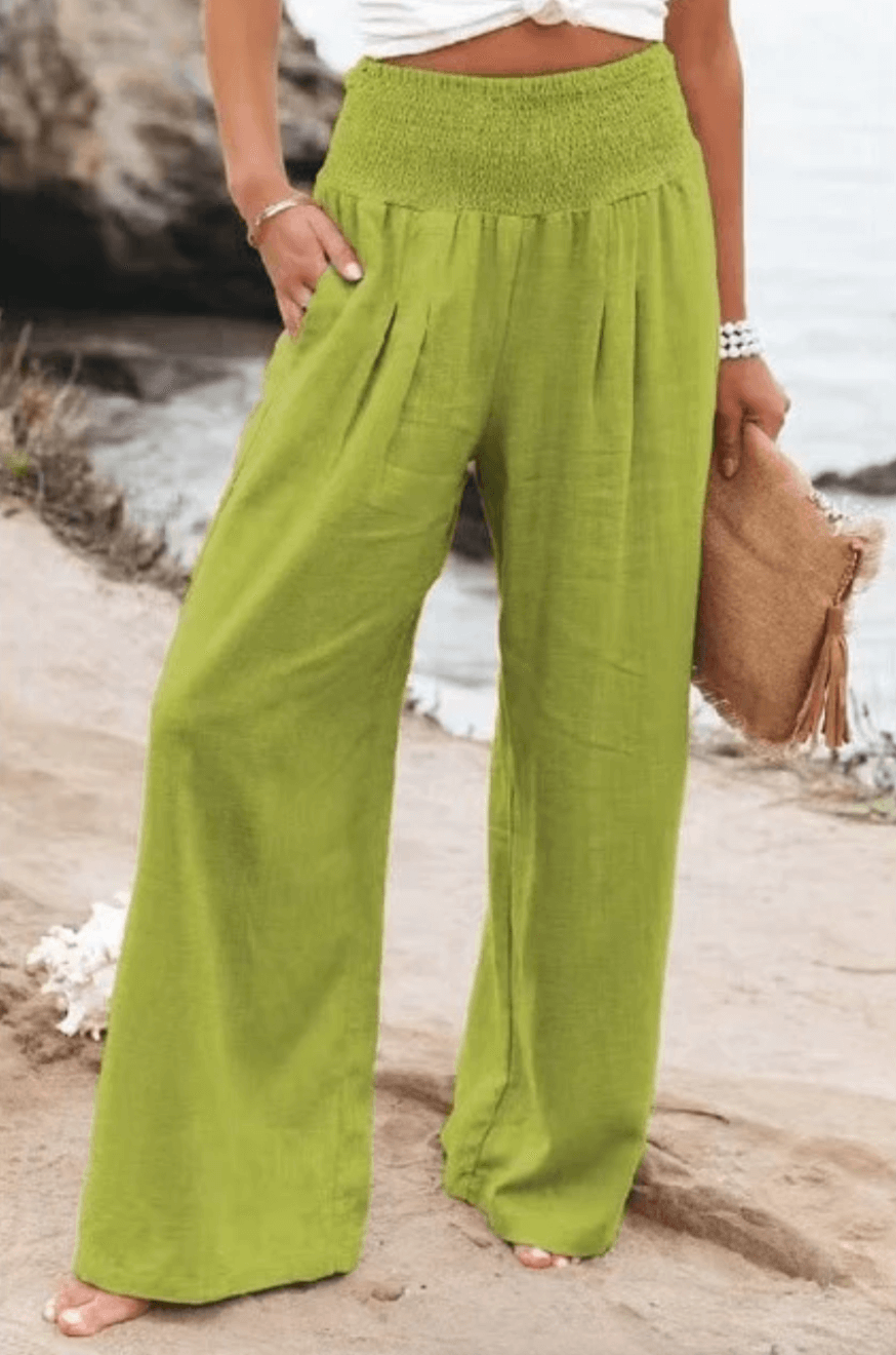 Pantalon Palazzo Élastique Chic pour Femme
