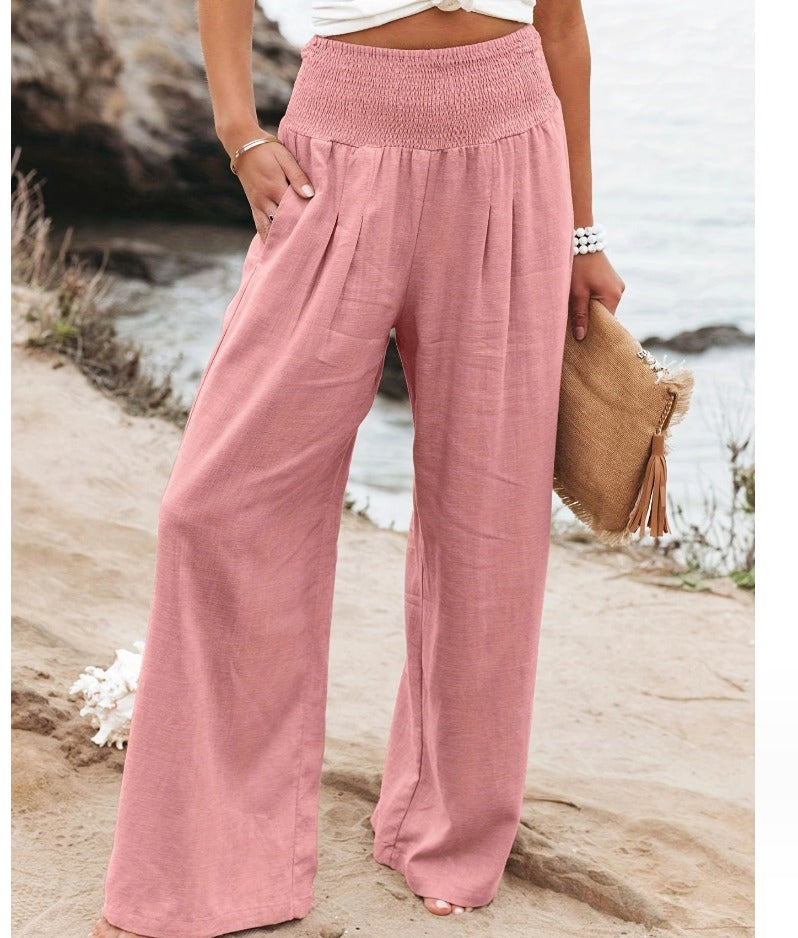 Pantalon Palazzo Élastique Chic pour Femme