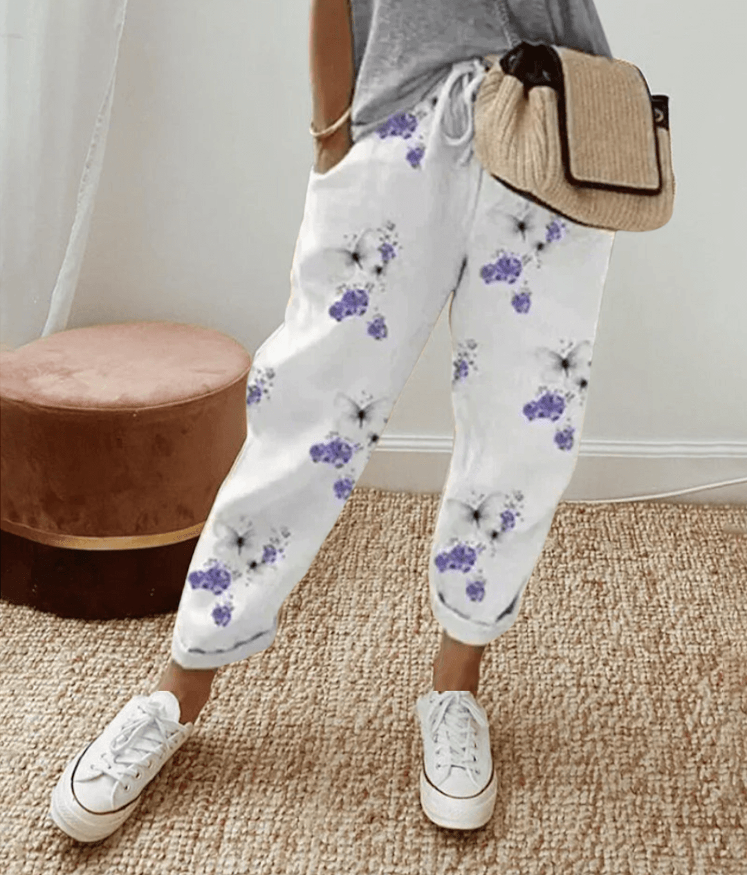 Pantalons Chic en Coton et Lin