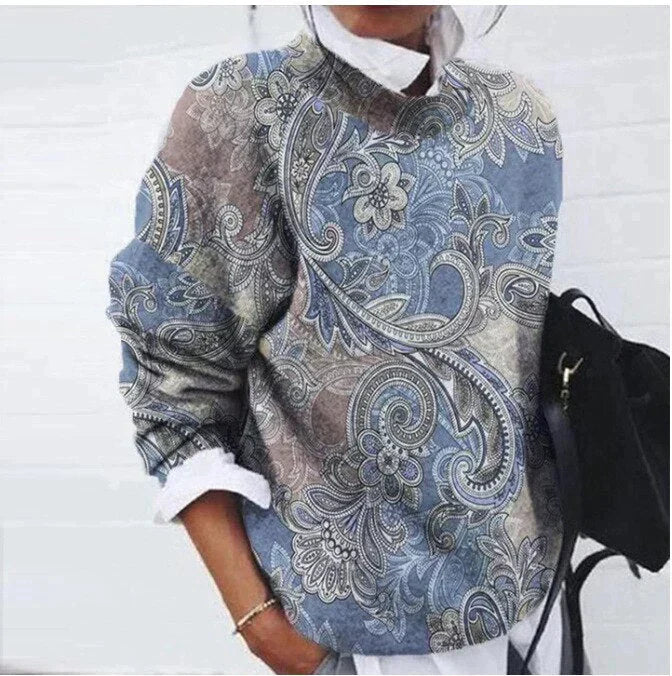 Pull Chic en Tricot avec Motifs Graphiques