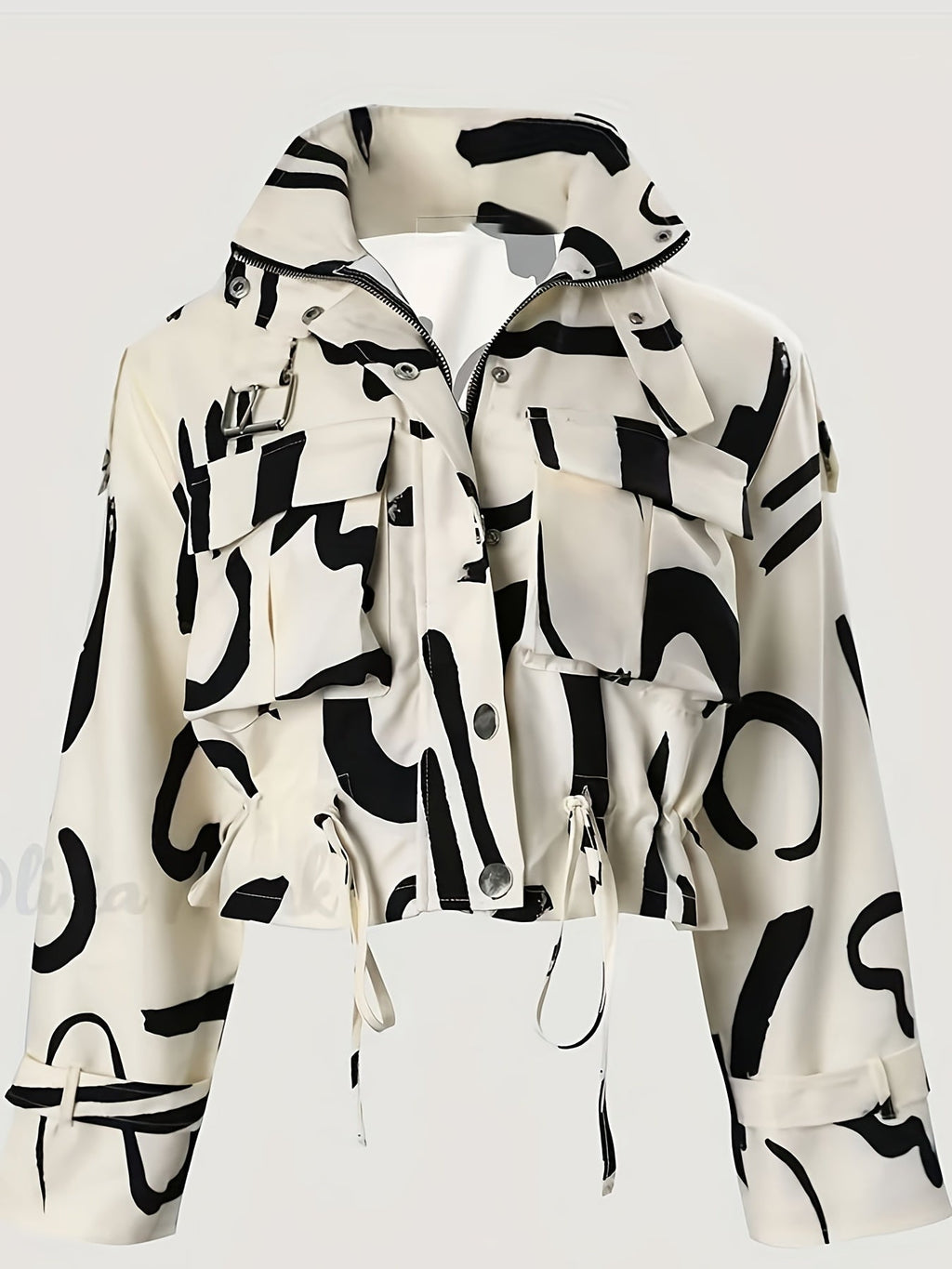 Veste Femme Chic à Col Haut