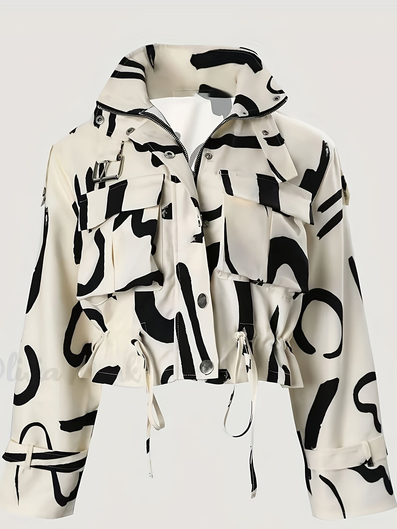 Veste Femme Chic à Col Haut